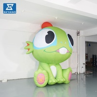 Modèle de poisson gonflable géant de dessin animé, imperméable, pour publicité extérieure et décoration