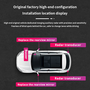 מערכת אוניברסלית לזיהוי שטחים מתים ברכב עם ניטור נהיגה בטיחותי במראה עם אזעקת קול ואזהרת תאורת LED - Product Image 4