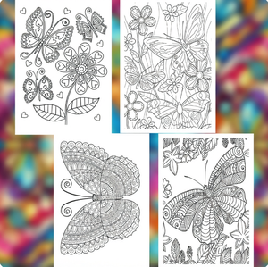 Livre de <span class=keywords><strong>coloriage</strong></span> <span class=keywords><strong>papillon</strong></span> et <span class=keywords><strong>mandala</strong></span> de 24 pages pour adultes et enfants – Anti-stress, animaux, fleurs, dessin au trait, papier, crayon, artisanat, cadeau - Product Image 3