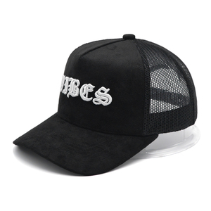 Gamuza inferior A-Frame bordado algodón 2 tonos perfil bajo esponjoso sublimación impreso leopardo OEM gorra <span class=keywords><strong>de</strong></span> camionero sombrero - Product Image 5