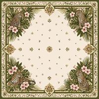 Set Ubin Mahjong Akrilik Desain Leopard Panda Lucu Motif Hewan Hijau Mewah dengan Joker untuk Malam Permainan Mahjong
