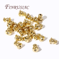 Bouchons d'oreille en métal plaqué or 18K/14K, bouchons d'oreille DIY, bouchons d'oreille bloqués, accessoires pour bijoux, composants