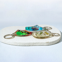 Porte-clés personnalisé en acrylique transparent en forme de goutte d'eau, léger, pour les boutiques de souvenirs, les souvenirs de mode