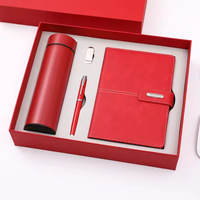 Carnet A5 en acier inoxydable imprimé en typographie avec logo personnalisé, cadeau d'entreprise, vente en gros, ensemble stylo et clé USB promotionnel de luxe pour affaires