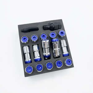 Vendita calda ruota di blocco dado M12x1.5/1.25mm dadi rosso arcobaleno ruota alette 20 + <span class=keywords><strong>2</strong></span>/set - Product Image 1