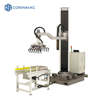 Robot de palettisation de type colonne CORINMAC, palettiseur de cartons et de sacs, distributeur de palettes automatique industriel multifonctionnel et robuste