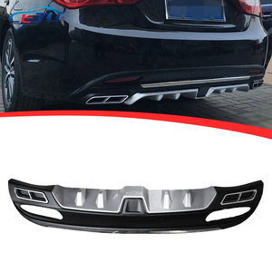 Ốp khuếch tán cản sau xe hơi màu đen bạc ABS với đầu ống xả cho Hyundai I35 <span class=keywords><strong>Elantra</strong></span> Avante GLS MD UD JK 2011-2015 - Product Image 1