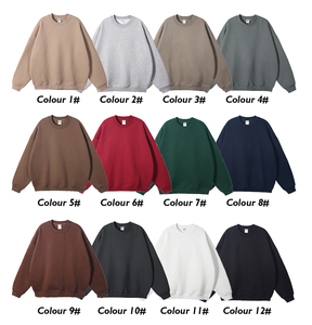 Pull-over décontracté oversize pour hommes de haute qualité sweat-shirt à col rond personnalisé en coton avec épaule tombante lavée Vintage pour l'automne - Product Image 5