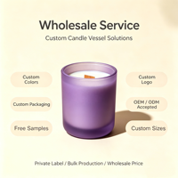 Ensemble de pots à bougies en verre givré de luxe vides avec boîte cadeau, contenants à bougies en verre mat de 4 oz, 7 oz, 9 oz, 14 oz avec éteignoir à bougie