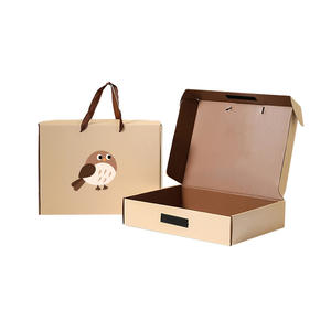 Luxe Kleine Kleding Geschenkdoos Verzending Verpakking Cosmetische Golfkartonnen Kwaliteitsborging Mailer Doos Cartoon Doos En Tas Set - Product Image 2
