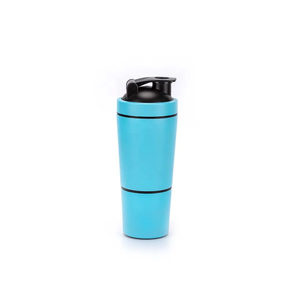 Wholesale portable custom logo BPA free stainless steel sports powder protein shaker bottle