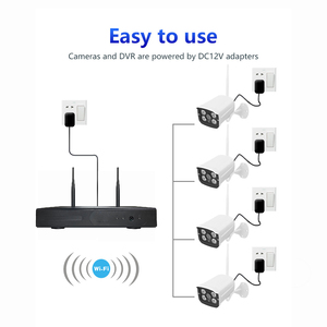 Kit <span class=keywords><strong>NVR</strong></span> de 4 Canales y 4MP, Sistema de Cámaras de Seguridad WiFi Tuya con Detección Humana, Sistemas de Vigilancia Inalámbricos de Alta Resolución - Product Image 2