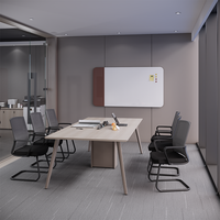 Ensemble de table de réunion et de bureau modulaire extensible en bois moderne pour bâtiment de bureaux