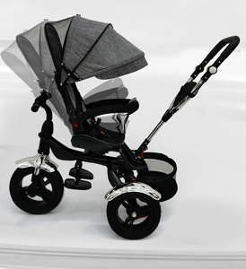 Triciclo <span class=keywords><strong>Infantil</strong></span> Antivuelco de 12/10 Pulgadas con Giro de 360 Grados °   Bicicleta para Niños Pequeños con Asiento Giratorio, Manillar <span class=keywords><strong>Ajustable</strong></span> y Pedales Plegables - Product Image 5