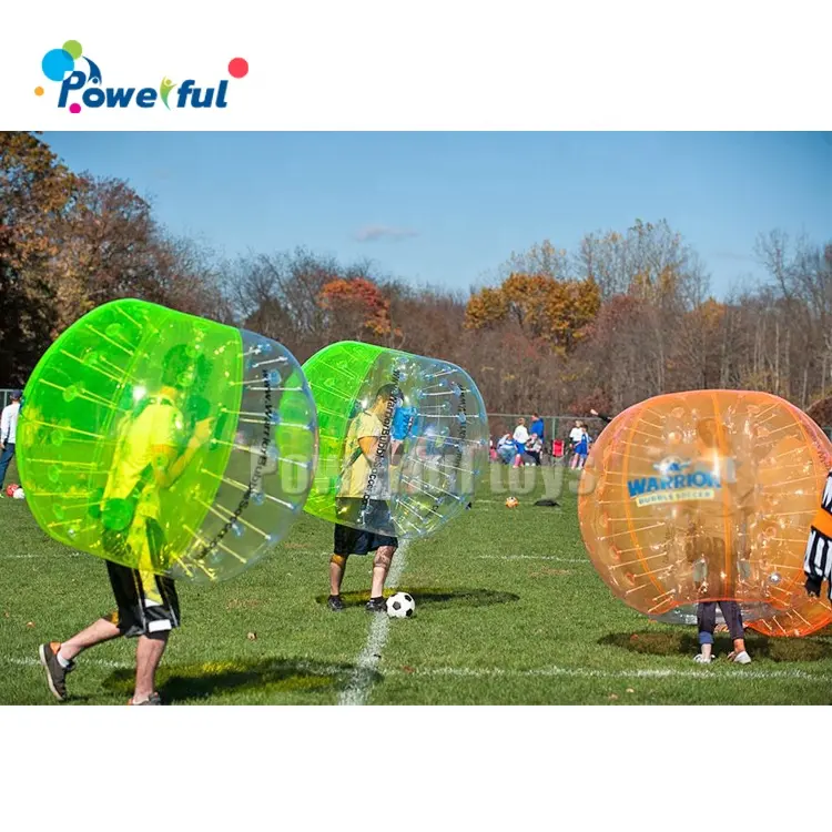 Farklı malzemeler yüksek yoğunluklu malzeme TPU PVC 1.2m 1.5m 1.8m boyutu eğlenceli çocuklar yetişkinler için şişme dokunmatik kabarcık topu