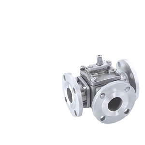 Válvula de Bola de Tres Vías con Brida, Acero Inoxidable/Acero al Carbono, 1 Pulgada Q44 45F 16P C, Agua a Temperatura Normal, Operación Manual - Product Image 1