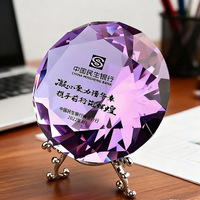 Ornements en cristal transparents en forme de diamant de 40 mm à 100 mm, décorations pour la maison, le bureau, les comptoirs de bijouterie, vente en gros