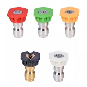 Pressure Washer Spray Nozzle Tips High Pressure 1/4" Metal Car Wash Quick Connected Spray Nozzle