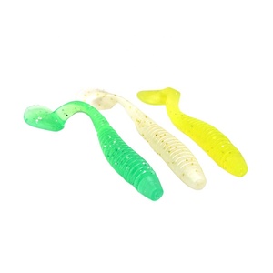 Leurres de pêche souples TPE/TPR swimbait segmentés phosphorescent dans l'obscurité avec des paillettes tirez de longs leurres de pêche en plastique souple - Product Image 1
