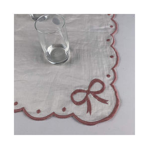 Servilletas geométricas bordadas modernas, tela de lino y algodón hecha a mano para bodas, aviones, bistros-reutilizables - Product Image 6