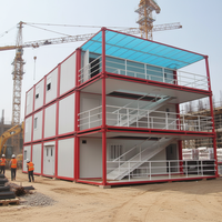 Escalier extérieur professionnel OEM pour maison préfabriquée modulaire à 2 étages, à assemblage rapide, écologique et économique, pour les travailleurs de la construction