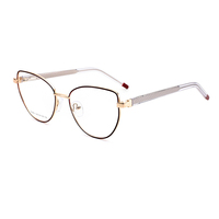 Montures de lunettes optiques classiques légères en métal, style œil de chat, pour lunettes de lecture