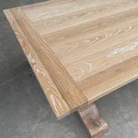 Table à manger rectangulaire moderne en chêne massif, design traditionnel à chevrons, mobilier durable pour la maison, location pour mariage, salle à manger