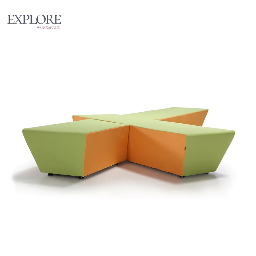 Combinação livre modular tecido escritório moderno ou couro sofá conjunto sofá em forma de l para móveis lounge