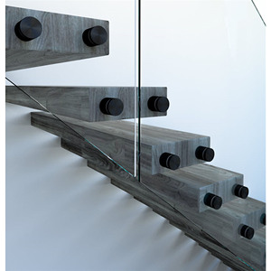 Barandillas decorativas Hardware Separador de vidrio de <span class=keywords><strong>2</strong></span> "Redondo Sujetar Accesorios de acero inoxidable Barandilla de vidrio templado para escaleras - Product Image 3
