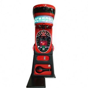 KIDBOXER Machine de boxe à monnayeur, design rouge et noir, affichage du score, expérience de jeu captivante pour salles d'arcade et lieux de divertissement - Product Image 5