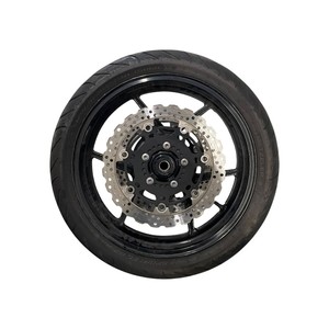 Ruota Anteriore a Raggi Usata Bajaj ER-6N 2011 con Disco Freno e Pneumatico Metzeler per Kawasaki - Product Image 1
