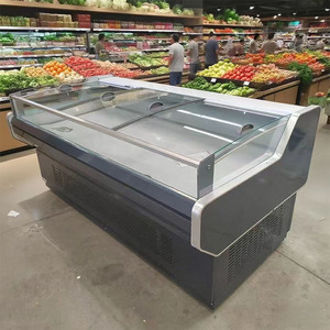 Vitrine Réfrigérée Unitech HS-ZXC-160 1,6 m à Double Température pour <span class=keywords><strong>Boucherie</strong></span>, Supermarché, Fruits de Mer, Réfrigérateur de Charcuterie à Refroidissement Direct - Product Image 3