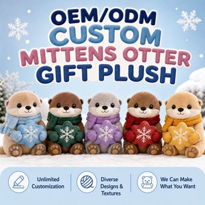 Porte-clés Mascotte Otter en Peluche Personnalisé OEM ODM, Jouet Promotionnel CPC, Cadeau de Noël et de Fêtes Saisonnier - Product Image 2