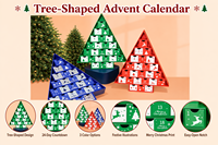 Calendrier de l'Avent personnalisé de 24 jours, boîte cadeau de biscuits de Noël, boîte d'emballage vide pour chocolat, boîte à chocolat de luxe personnalisée