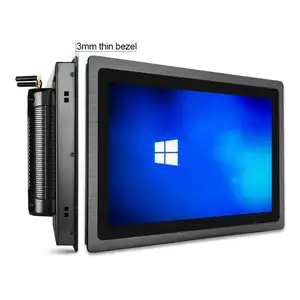 21.5 inch X86 J1900 J4125 i3 i5 i7 Industrial Touch Panel PC IP65 Wall Embedded capacitive touch screen all in one computer
