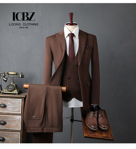 Costumes d'affaires pour hommes <span class=keywords><strong>vert</strong></span> <span class=keywords><strong>foncé</strong></span>, nouveau design, costumes slim fit 3 pièces pour hommes, costumes de travail formels pour hommes, fourniture d'usine - Product Image 4