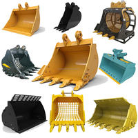 Bucket Excavator Berkualitas Tinggi 0.95m³ Rakitan Bucket (0.95)SY215C.3.4H Bucket Tanah Tahan Lama untuk Excavator 20 Ton