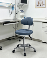 Tabouret de dentiste Buffalo, hauteur réglable, chaise ergonomique avec support lombaire et roulettes