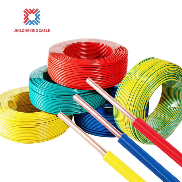 Fire Resistant NH-BV Solid Oxygen-Free Copper Overhead Power 1.5/2.5/4/6mm PVC Insulated 450/750V Building Electrical Cable