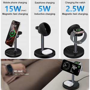 Estación de Carga Inalámbrica Multifunción 3 en 1 2025 para iPhone 13 14 15 16 17 Pro Max Samsung <span class=keywords><strong>Xiaomi</strong></span> Carga Rápida - Product Image 6