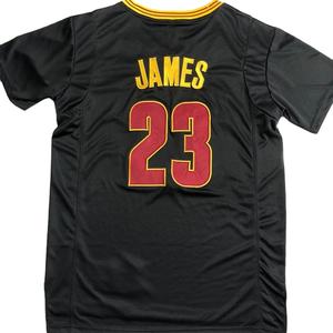 Großhandel Bedruckte Übergrößen James Same Mesh Schnelltrocknende Basketball-Trikots Sommer Schweißableitend Feuchtigkeitsregulierend Herren-Set - Product Image 4