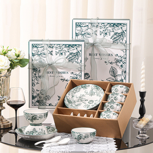 Cadeaux de pendaison de crémaillère, service de vaisselle, ensemble de plats et de bols en céramique, vaisselle en porcelaine, ensemble de plats de cuisine - Product Image 4