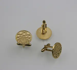 Souvenirs Business Gifts Custom Design Fashionable Gold Clothing Accessories Ideal For Men Metal Cuff Button Cuff Links