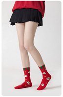 Chaussettes de Noël Bioserica Era, chaussettes mi-mollet pour femmes, automne et hiver, chaussettes longues mignonnes de dessin animé pour couples, hiver