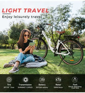 จักรยานไฟฟ้า EU SAMEBIKE ขนาด 28 นิ้ว 36V 500W 13Ah แบตเตอรี่แบบซ่อน ยาง 2.0 รุ่น RS-A07 สำหรับการเดินทางในเมือง - Product Image 2