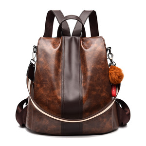 Women Bag PU <b>Leather</b> Fashion Handbags <b>Backpack</b> Multi-function <b>Large</b> Capacity Girl <b>Backpack</b> Student Bag - Product Image 5