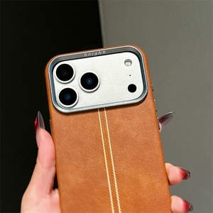 เคสโทรศัพท์หนัง PU คุณภาพสูงแบบแม่เหล็กสำหรับ iPhone 17 13 14 15 16 Pro Max พร้อมปุ่มสัมผัสกล้อง ป้องกันฝาหลัง - Product Image 3