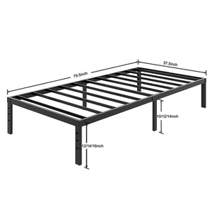 Tous types <span class=keywords><strong>de</strong></span> matelas, cadre <span class=keywords><strong>de</strong></span> lit en acier antidérapant, style industriel, lit pliant modulaire en fer - Product Image 3
