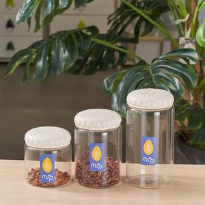 Recipiente cilíndrico para almacenamiento de alimentos Mip de 300 ml con tapa hermética de clip para refrigerios y granos, uso doméstico - Product Image 5