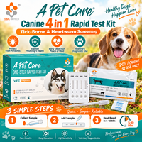 Kit de diagnostic rapide 4 en 1 pour chiens : EHR, LSH, ANA, CHW